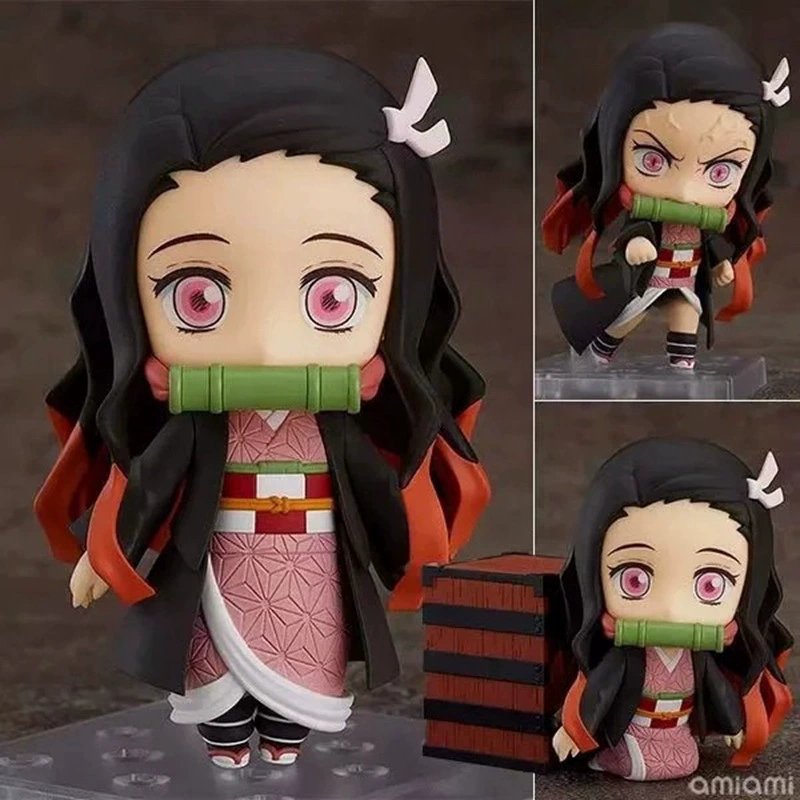 Фигура Q-версии PVC (Kimetsu no Yaiba Zenitsu), 10 см, шарнирные суставы и смена лица