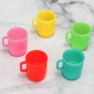Mini simulation stacked Cup diy cream glue colored clay accessories children's handmade food and play cup plastic cup container