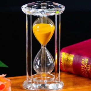 60-Minute Heart-Shaped Faceted Crystal Hourglass Colorful Timer for Girls, Chinese Valentine's Day Birthday Gift, Handmade Creative Glass