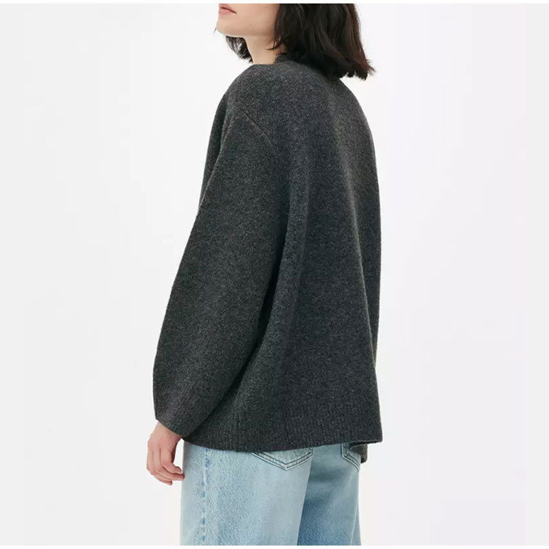 Women's Clothing winter new pink sweet round neck pullover sweater_voghion.com