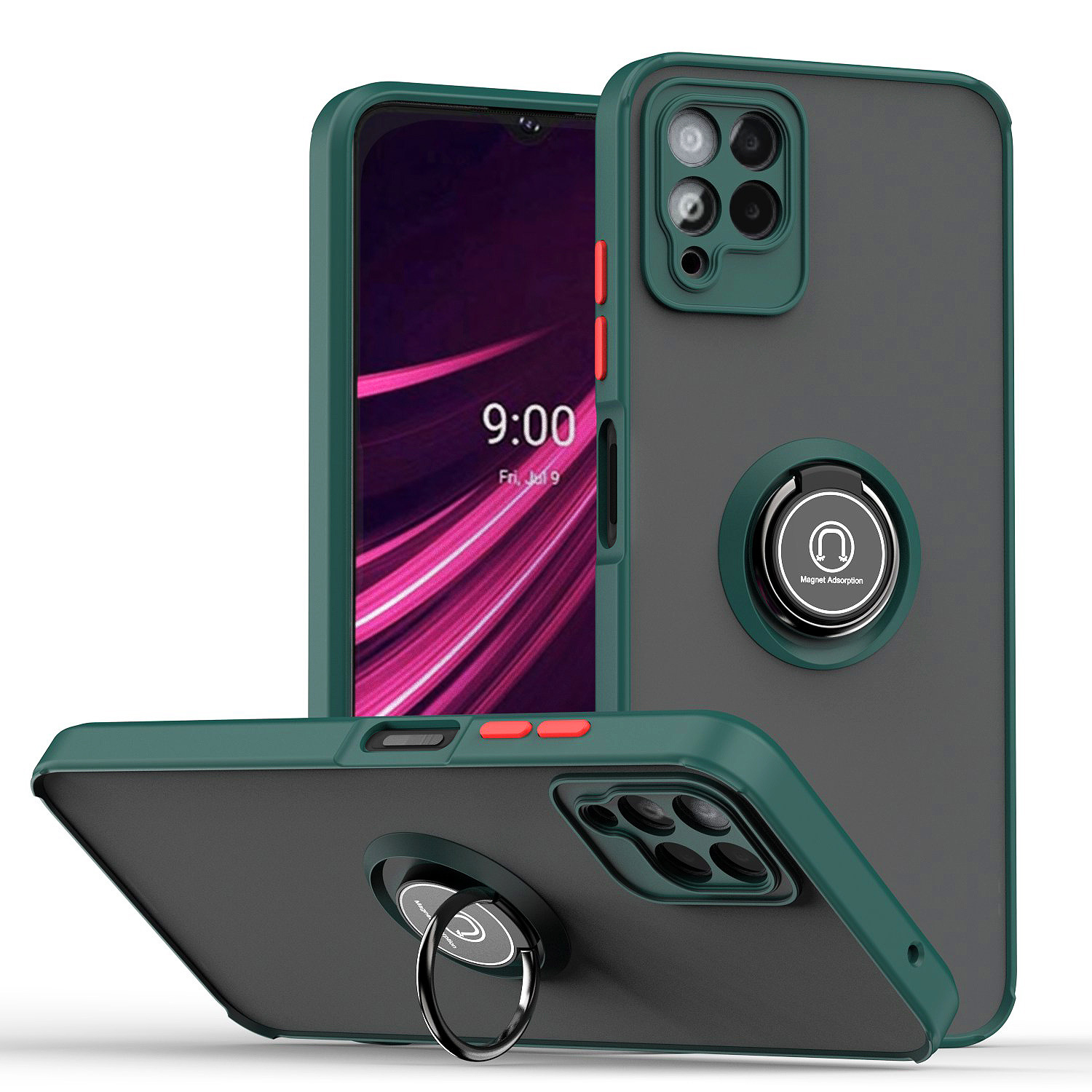Sınır ötesi uygulanabilir T-Mobile Revvl7Pro cep telefonu kılıfı Qiying Revvl6 halka düşmeyi önleyici kapak Revvl V+