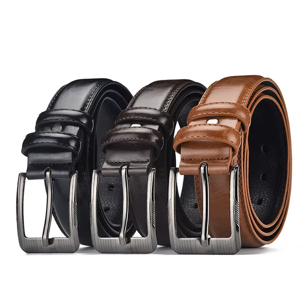 Amazon new cross-border foreign trade belt men's high-end sense Joker business belt pin buckle source manufacturers wholesale