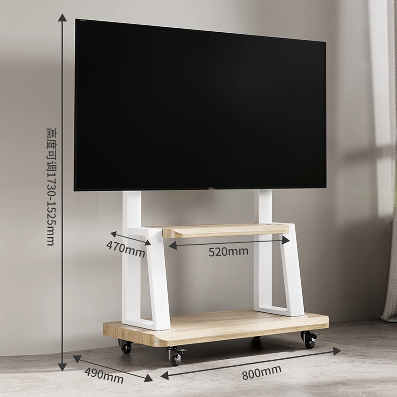 Soporte de piso de TV móvil con ruedas percha carro marco adecuado para Hisense Xiaomi y otras marcas de uso general image 21