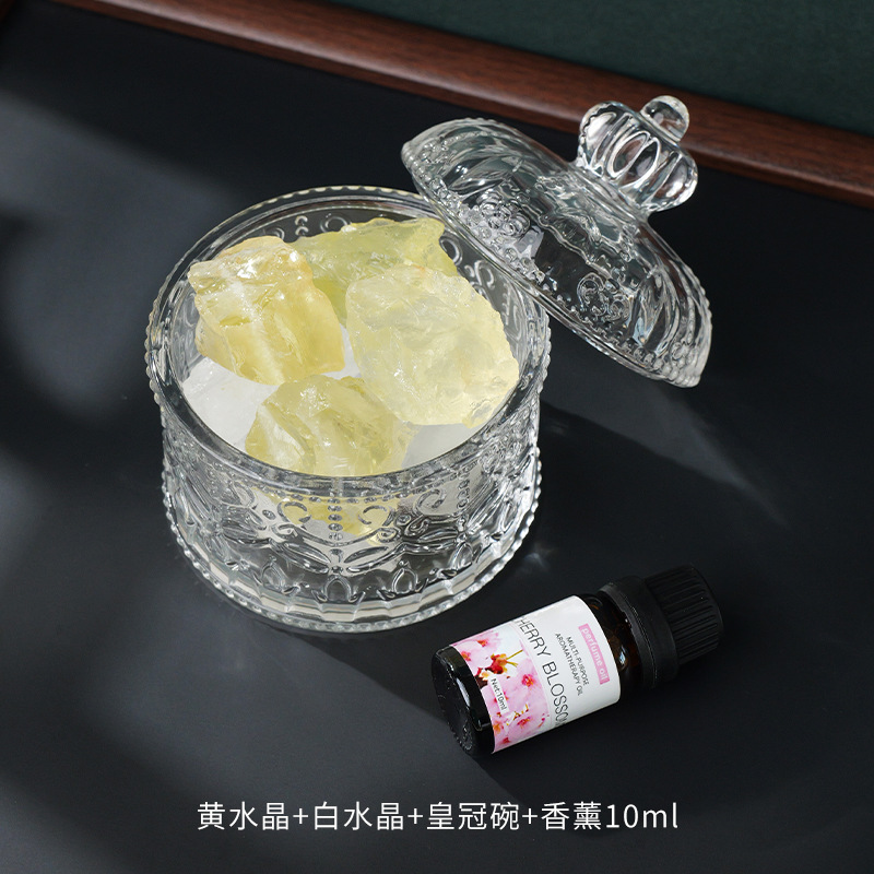 100g de citrino 200g de cristal blanco [aceite esencial gratis]