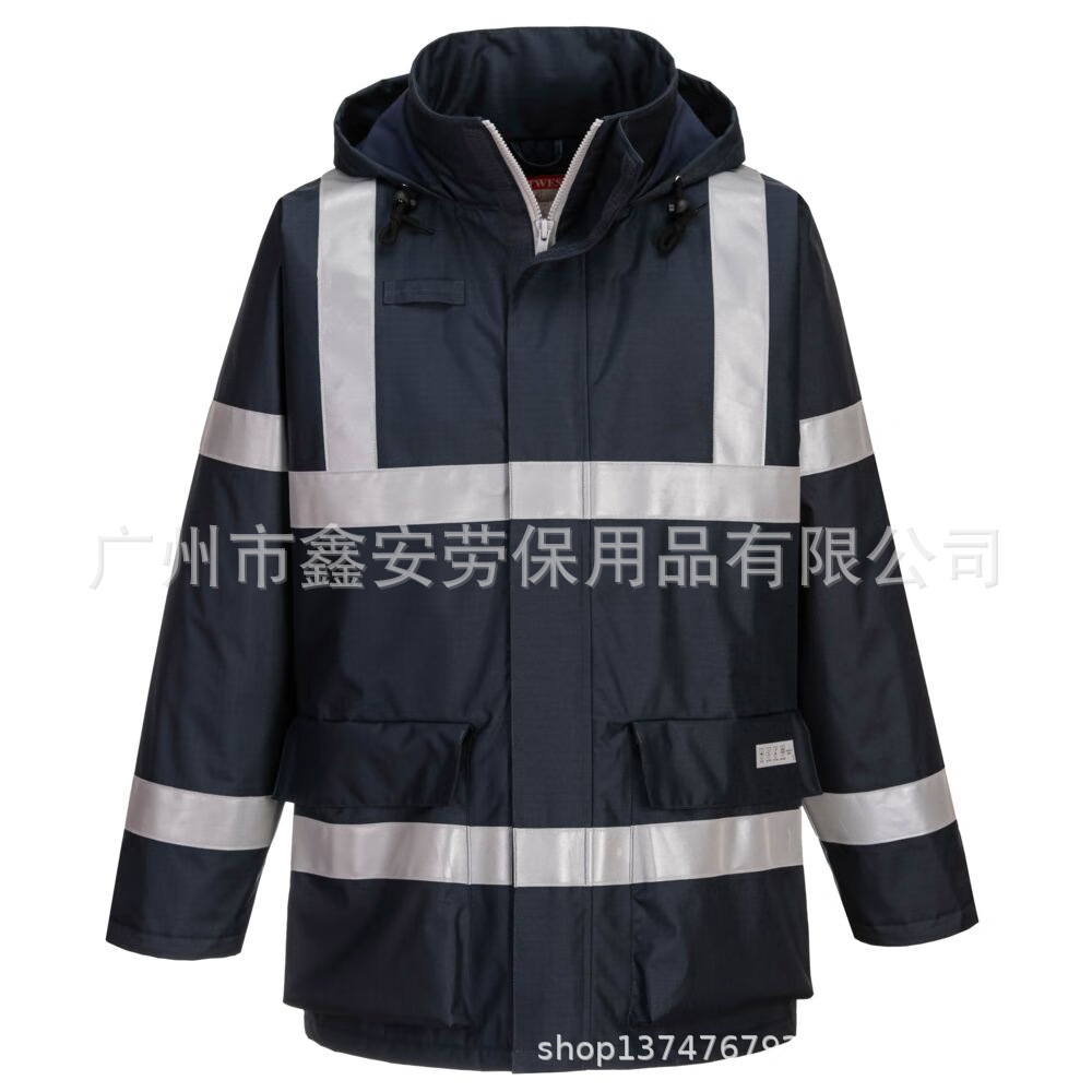 PORTWEST 波伟斯特 S785 防水防风阻燃高反光可视中长款夹克外套