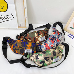 2024 New Children's Small Bags Korean Style Fashion Camouflage Crossbody Bag for Boys and Girls, Coin Purse Accessory Waist Bag Wholesale
