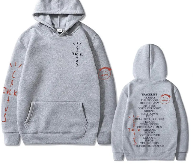 Cactus Jack Utopia Graphics Hoodie Men Hip Hop Fashion Trend