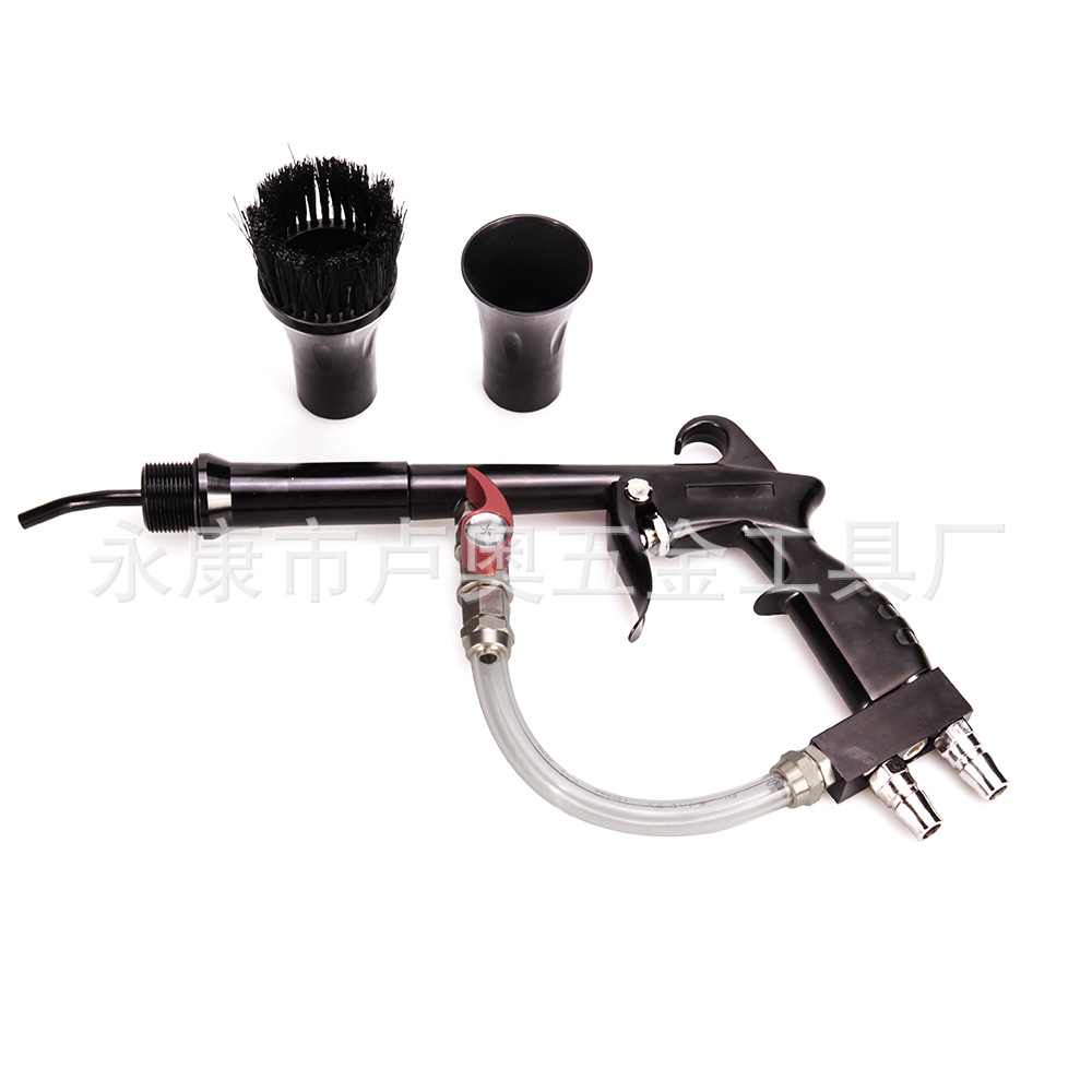 Pistola de limpieza interior con cepillo de limpieza en seco que sopla polvo agua gas mezcla limpieza pistola dragón rollo coche motor pistola de limpieza al por mayor image 3
