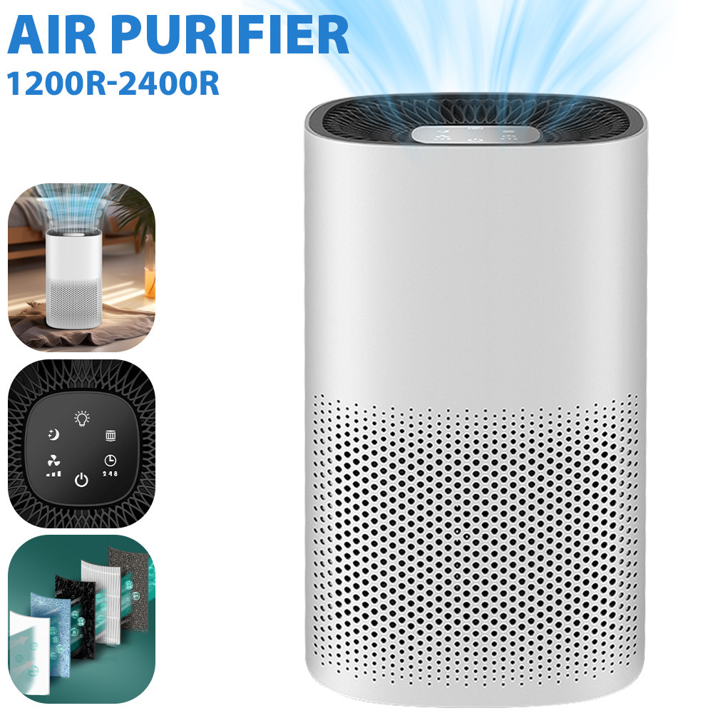 Intelligent Indoor Air Purification Uvc Sterilization Formaldehyde Removal Negative Ion Activated Carbon Home Air Purifier