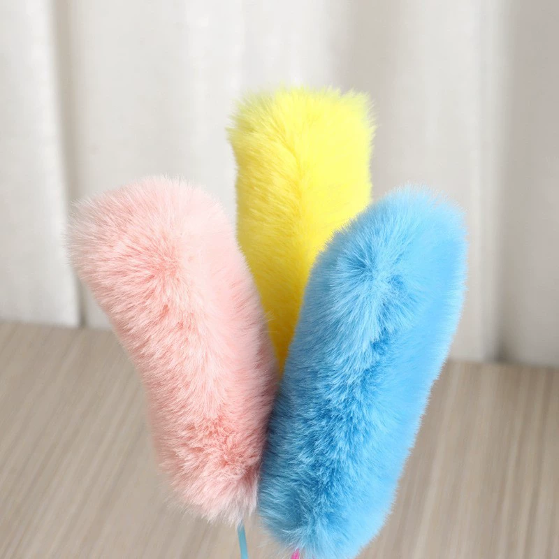 Игрушка для кошек, кроличья шерсть, кошачья палочка для дразнения, маленький мячик, длинная полоска, кошачья палочка для дразнения, интерактивный самовозбуждающий инструмент