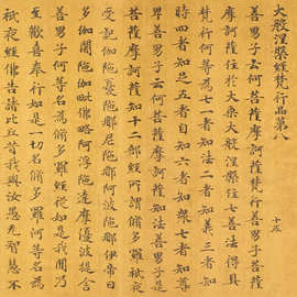 敦煌遗书写经大英博物馆大般涅槃经卷第十五图片素材字帖微喷复制