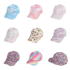 Factory foreign trade Amazon children's hats spring and autumn four seasons printed cartoon baseball caps boys' and girls' snapback caps 