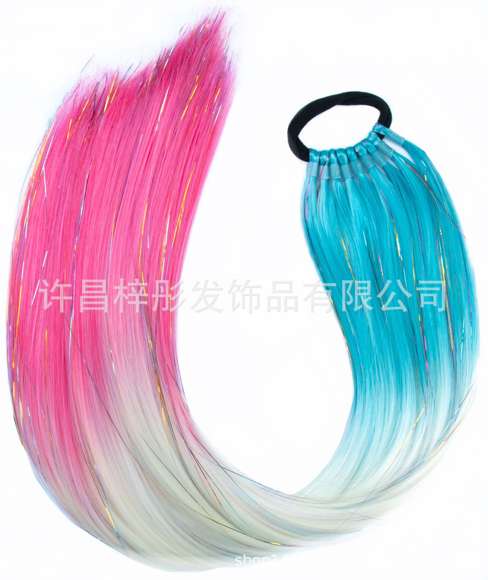 Moda EZ trenza color láser largo caballo cabello peluca color trenza sucia tendencia 9 caballo de oro y plata