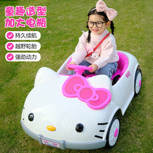 KT cat exclusive car 2-8 years old baby's dream four-wheel electric car remote control toy car high color value anti-rollover
