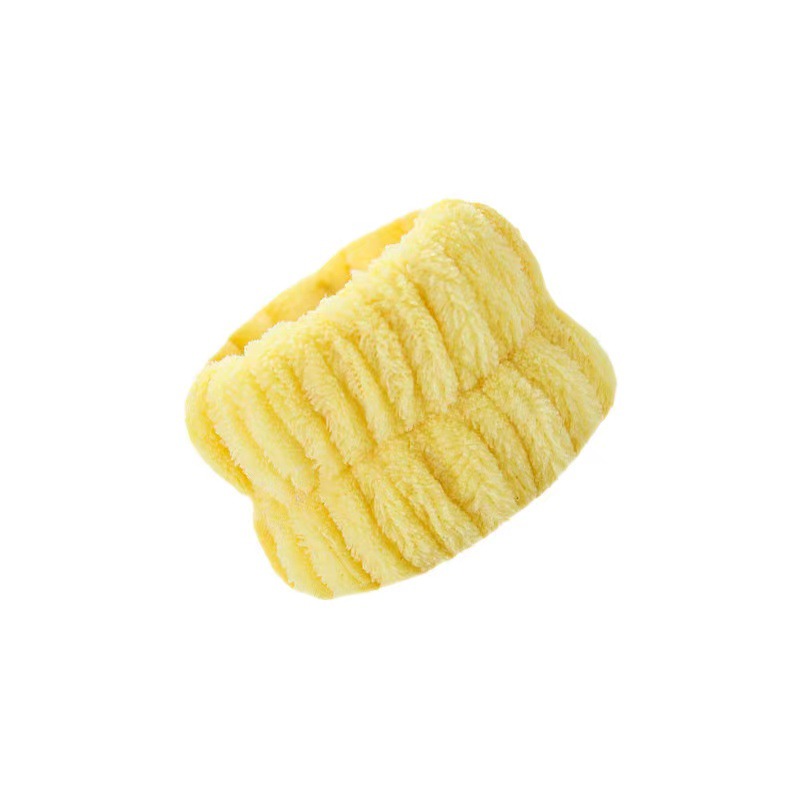 Transfronterizo coreano coral vellón deportes banda de pelo lavado impermeable color sólido absorbente lavado facial artefacto correa de muñeca traje de mujer