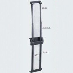 Luggage handle accessories are all made of iron, two-section and three-section telescopic handles, black metal material, universal type