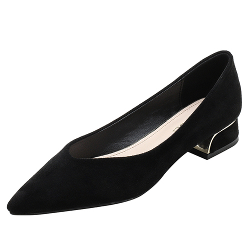 French evening style women's shoes Korean version versatile temperament leather shoes black single shoes women's flat soft sole professional formal work shoes