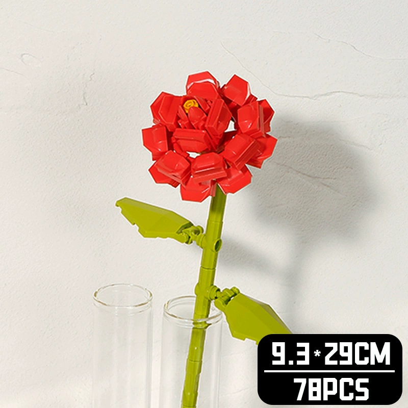 Realistic Table Flower Set, DIY Miniature Bouquet Constructor, Assorted Rose & Sunflower Models, Gift