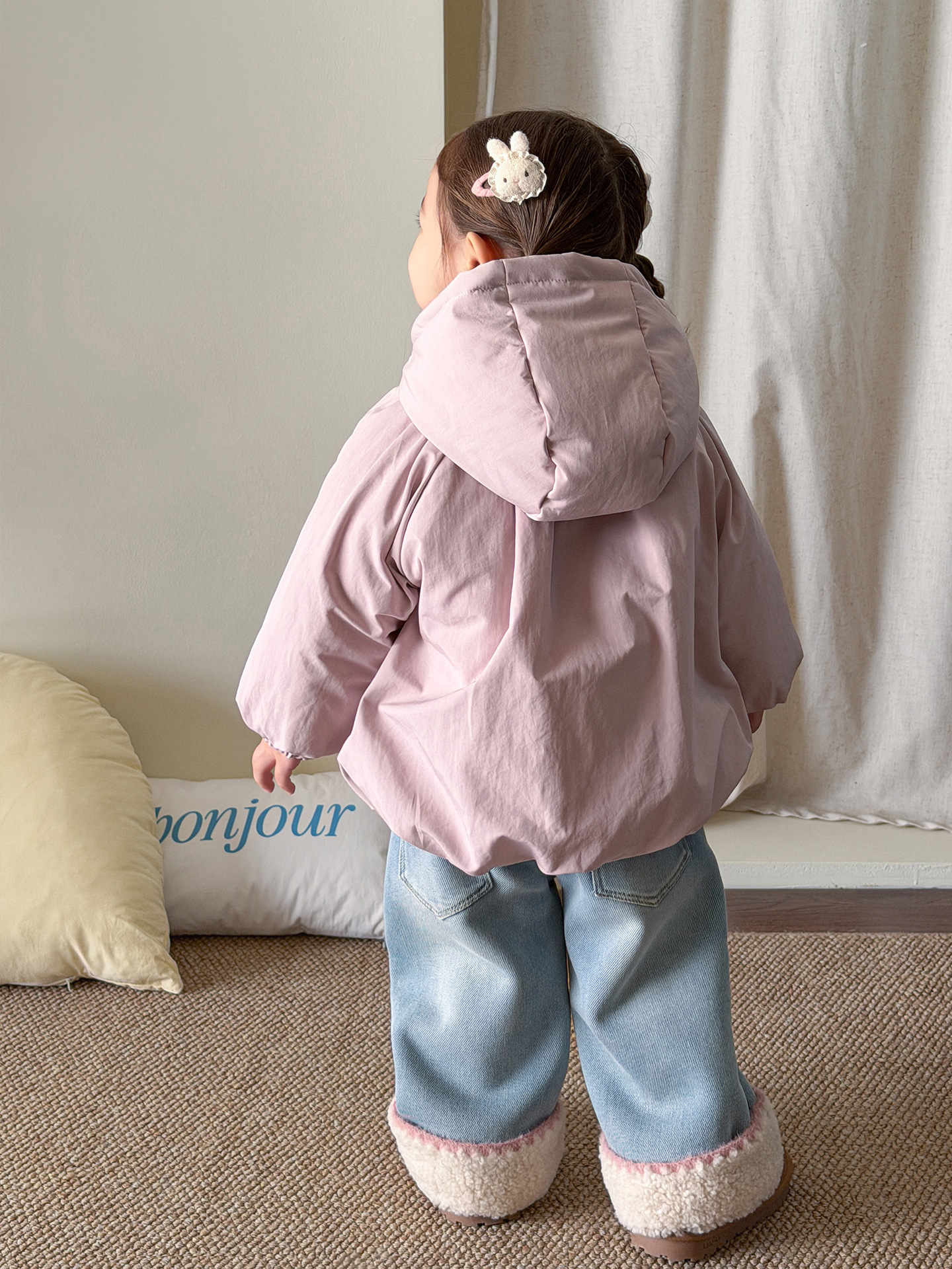 Ropa de algodón de niñas ropa de invierno 2025 nuevo abrigo de calentamiento grueso chaqueta de algodón de niños ropa de bebé