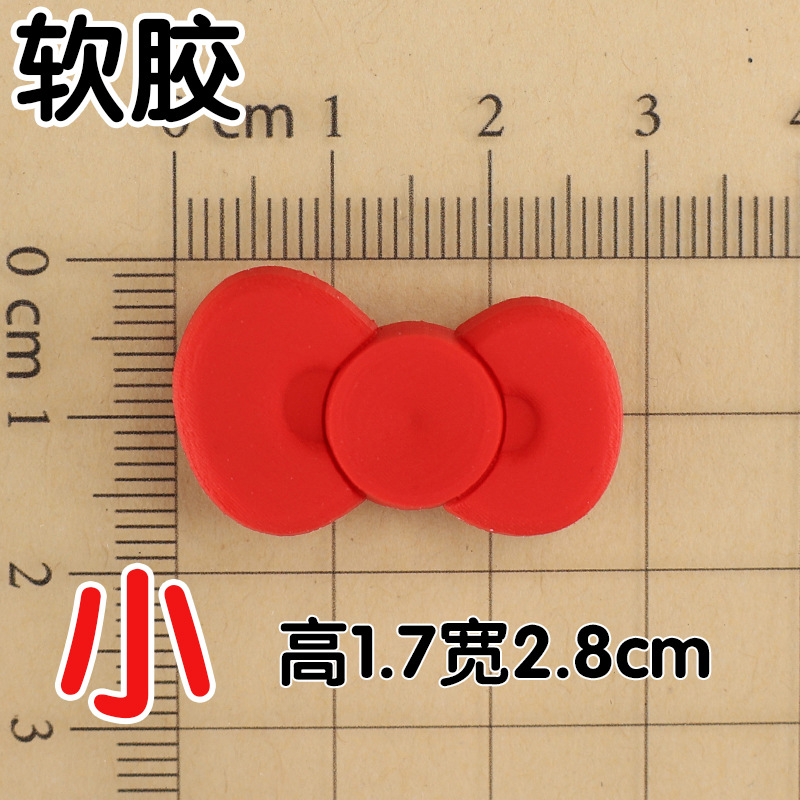 With bow, red, small, 7x
