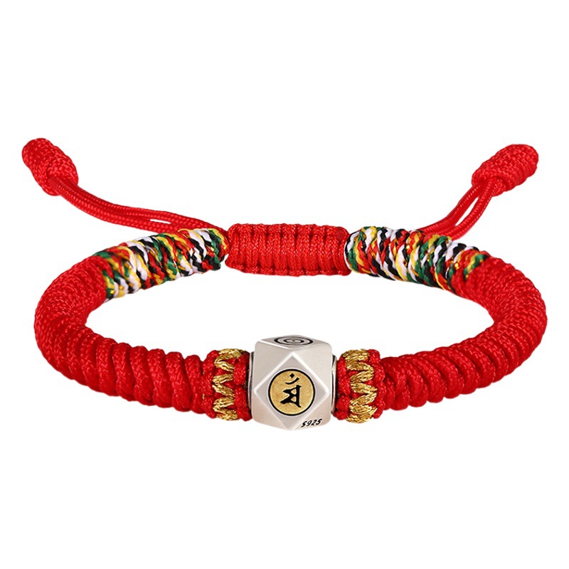 Diamond Knot bracelet twelve zodiac bracelet birth Buddha five-color rope men's and women's birth year Tiger red rope couple gift