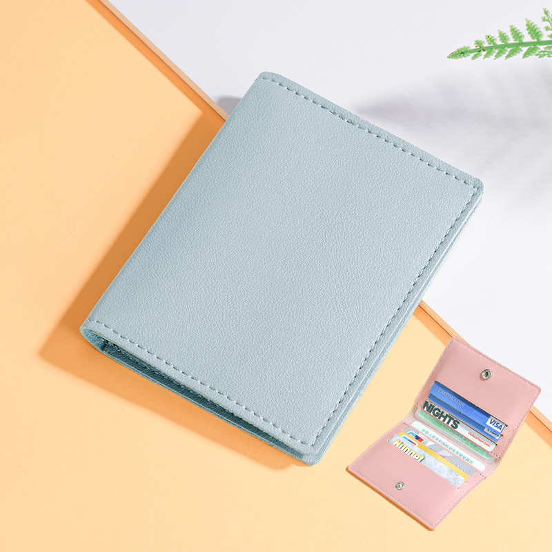 Tarjeta de identificación bancaria compacta de mujer ultra delgada, cartera pequeña, licencia de conducir simple y ligera, tarjeta anti-damagnetizante