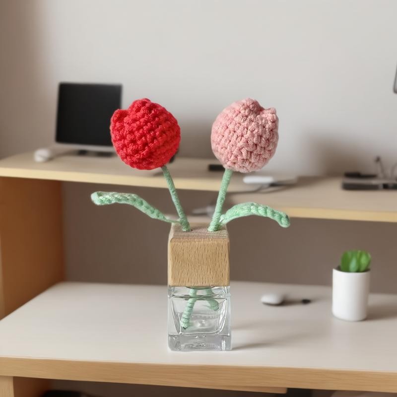 [완제품 배송] 더블 엔드 레드 핑크 튤립