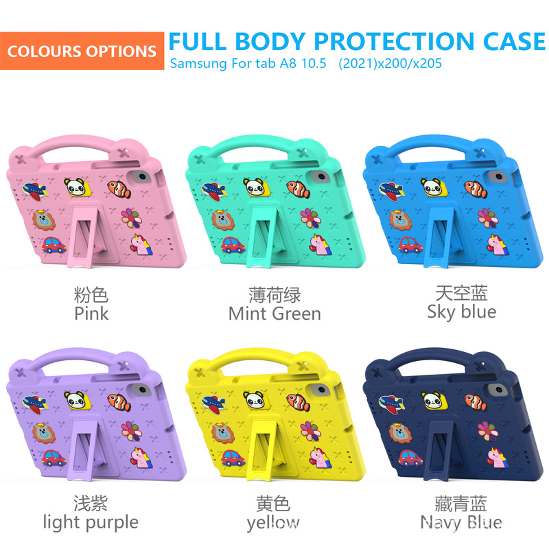 SM Tab A8 X200/X205 Tablet T500/T720/T860/P610 Computer Cartoon Anti-fall Protective Cover