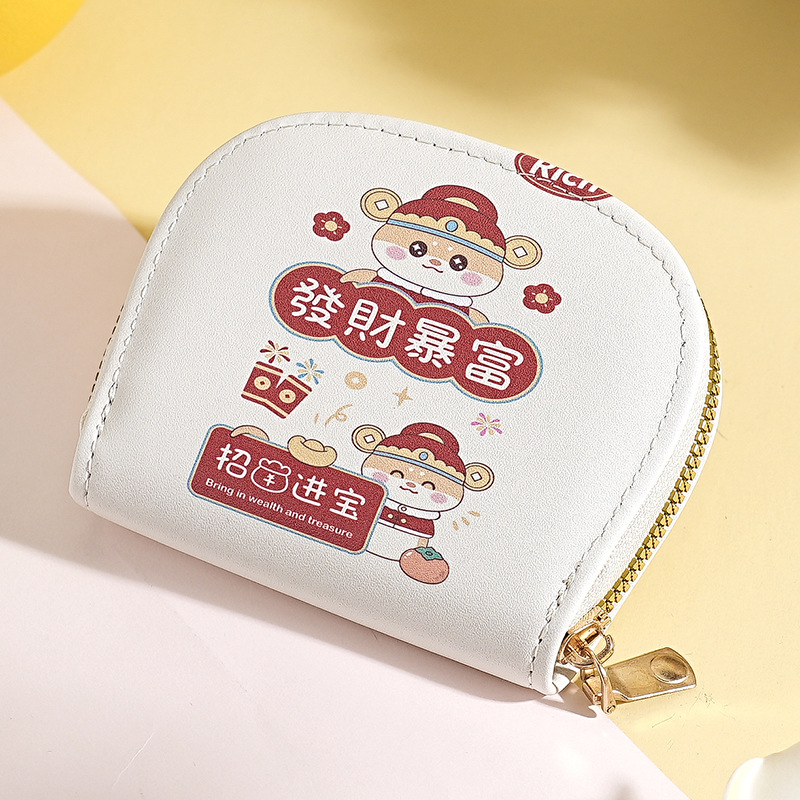 Bolso de tarjeta multitarjeta de venta caliente transfronterizo, bolso de identificación femenino, bolso de almacenamiento de tarjeta bancaria masculina, bolso de tarjeta femenino con estampado de dibujos animados lindo