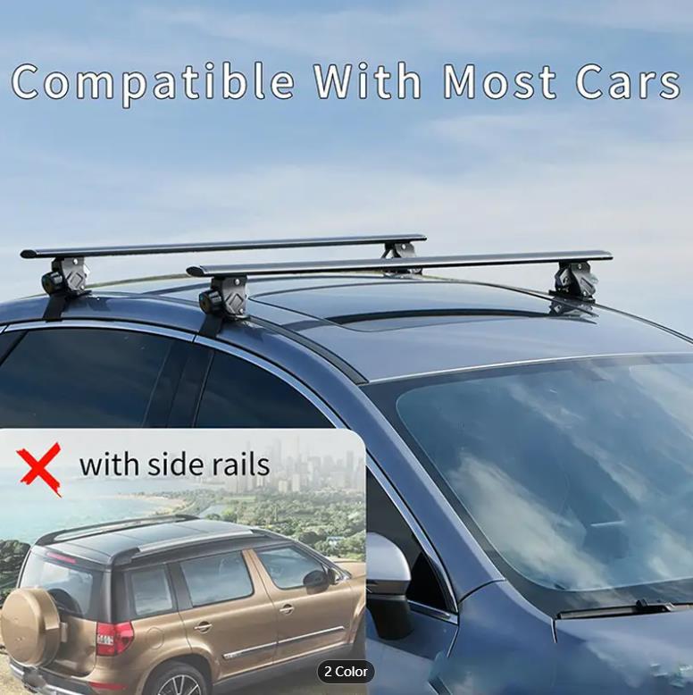 2Pcs Roof Luggage Rack Crossbar, Car Universal Roof Rack Tiger Claw Crossbar