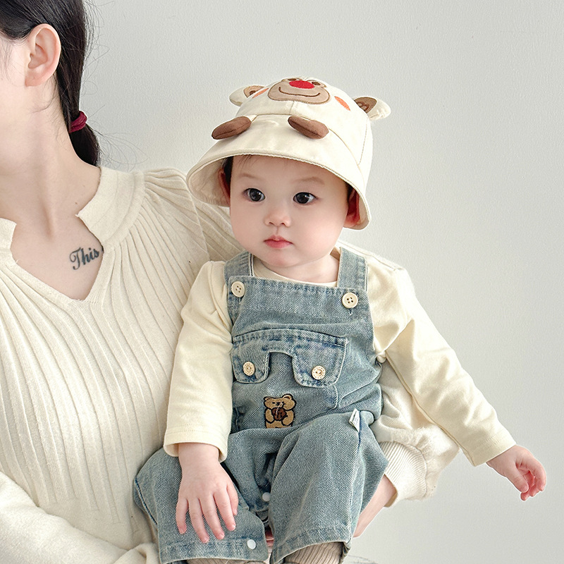 Bonito sombrero de bebés de dibujos animados primavera y otoño delgado sombrero de boca de pato para niños y niñas viajar sombrero de béisbol de protección solar