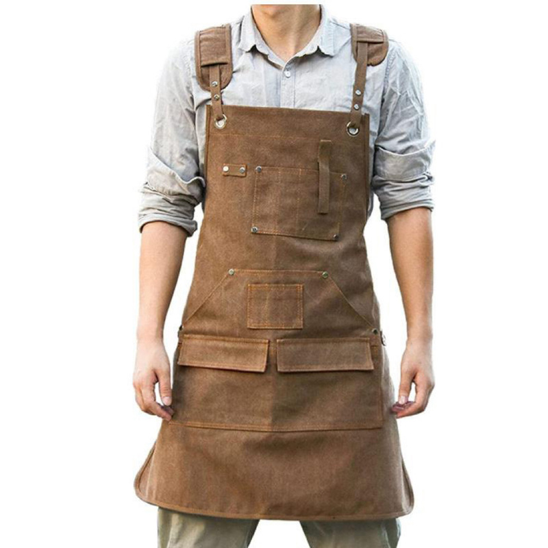 Tools Thickened Canvas Working Apron Cross Barista Haircut Hairstyle Maintenance Barbecue European and American Full Body Men and Women Tools Thickened Canvas Working Apron Cross Barista Haircut Hairstyle Maintenance Barbecue European and American Full Body Men and Women