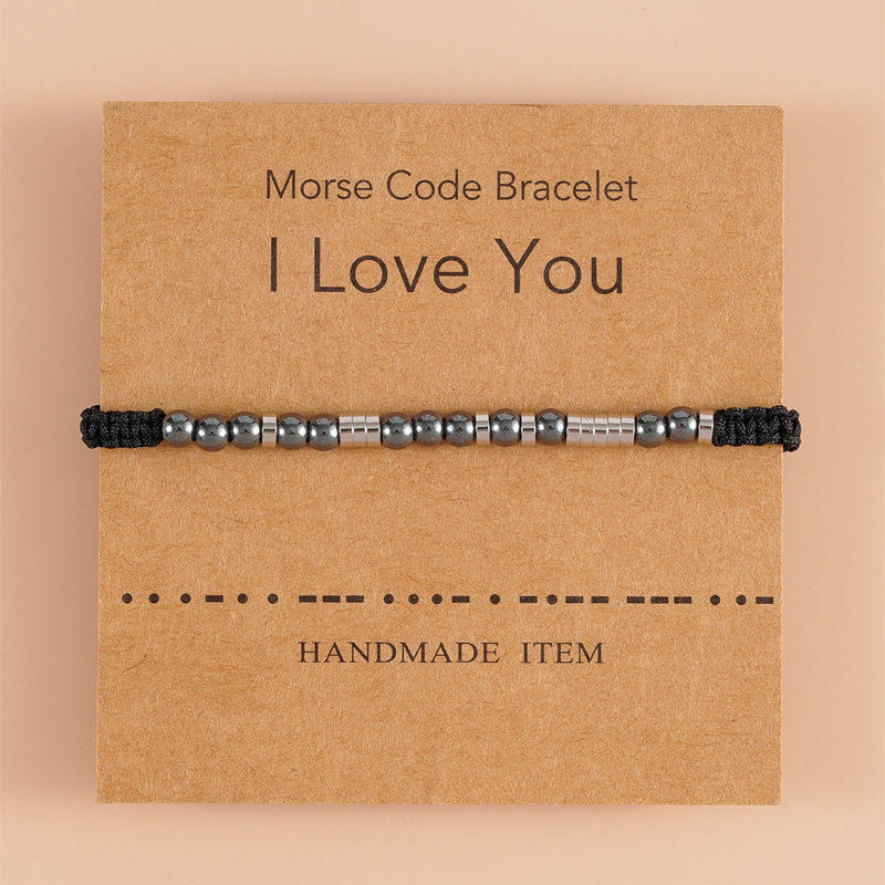 Couple Gender Beaded, Braid Design Casual Simple Style Geometric 304 Stainless Steel Rope Hematite Wholesale Bracelets