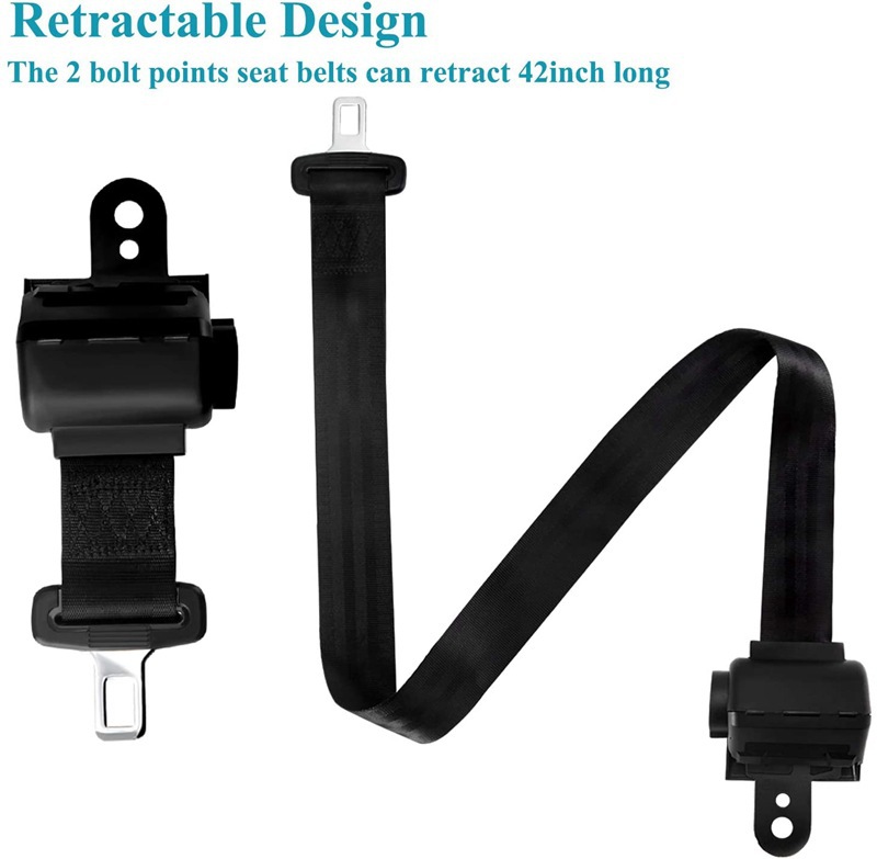 Two-Point Automatic Retractable Car Seat Belt Golf Cart Seat Belt Passenger Car Van Seat Belt Batch