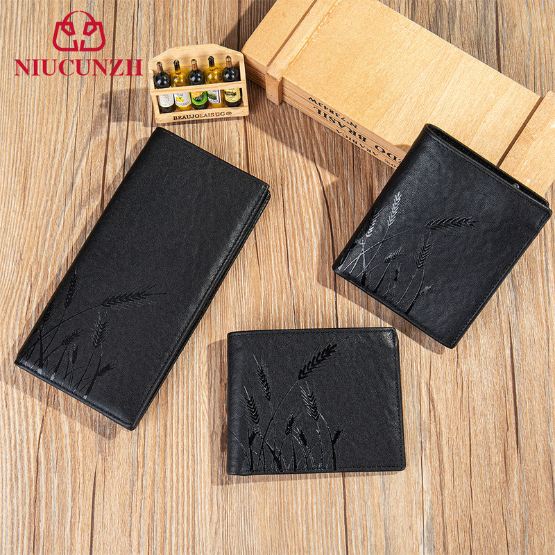 NIUCUNZH Top Layer Cowhide Men's Wallet Handmade Wallet Men's Wallet Leather Gold Clip Straw Pattern Card Holder NIUCUNZH Top Layer Cowhide Men's Wallet Handmade Wallet Men's Wallet Leather Gold Clip Straw Pattern Card Holder