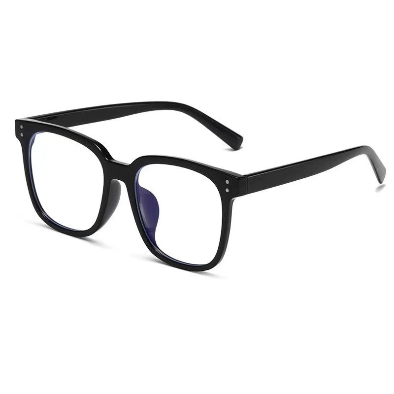 Women's Korean-Style Thick Large Frame Glasses, Boxy Myopia Frame, Explosion-Resistant Black