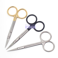 醫用眼科剪10cm韓式金柄眼科精細剪雙眼皮微整埋線開眼角特快剪刀