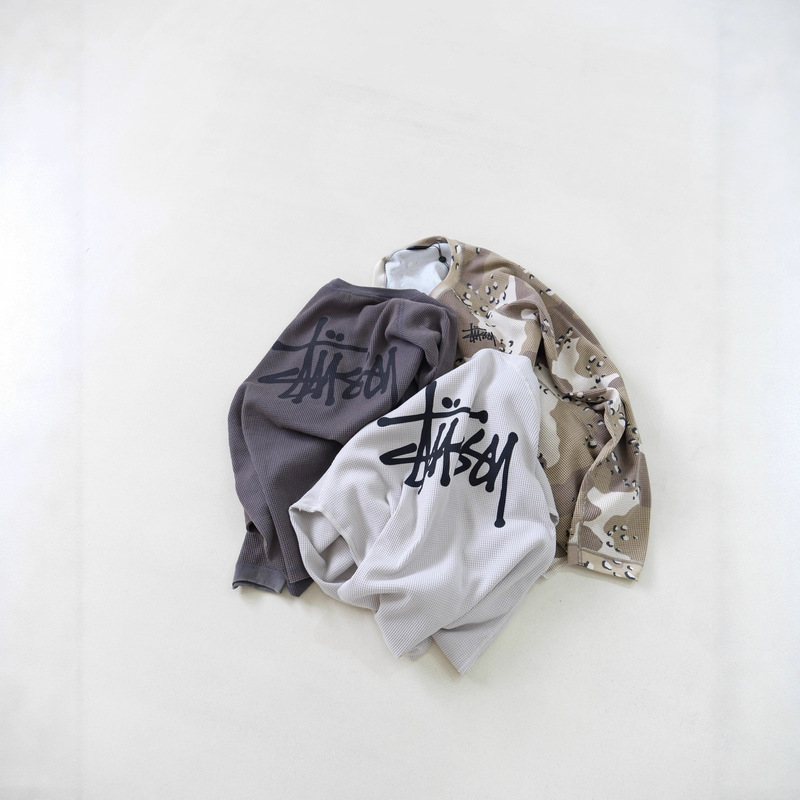 High Quality Logo Logo Design Stu Raglan Sleeve Waffle Long Sleeve American Retro T-Shirt Long Sleeve Sweatshirt for Men and Women