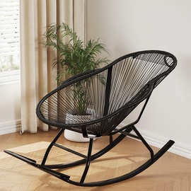 躺椅折叠午休摇摇椅大人阳台家用休闲懒人逍遥椅客厅藤编藤椅摇J&