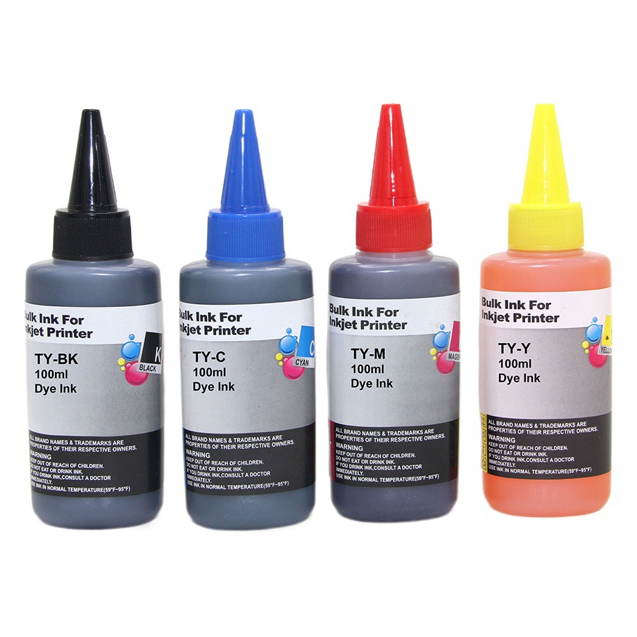 Venta directa de fábrica, tinta universal de 100 ml para impresoras HP/Canon/Epson/Brother, recarga continua.