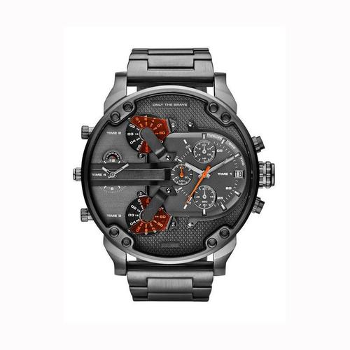 Hot-selling European and American large dial double pointer unlabeled steel band watch domineering men's sports outdoor decoration clothing versatile