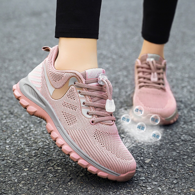 Spring and Summer New Middle-aged and Elderly Mother Shoes Soft Sole Lightweight Sports Women's Casual Non-slip Elderly Shoes Breathable Walking Shoes