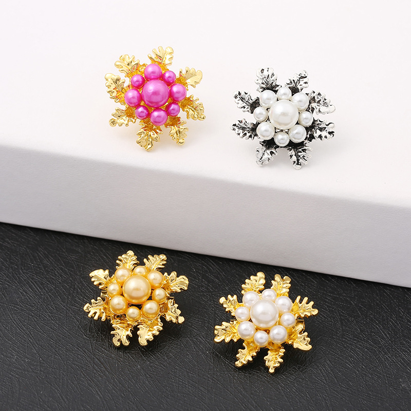 Mode Blume Legierung Emaille Künstliche Perlen Unisex Broschen display picture 3