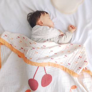Baby Gauze Bath Towel Six-Layer Quilt Baby Quilt Newborn Baby Blanket Kindergarten Lunch Break Quilt Wrap