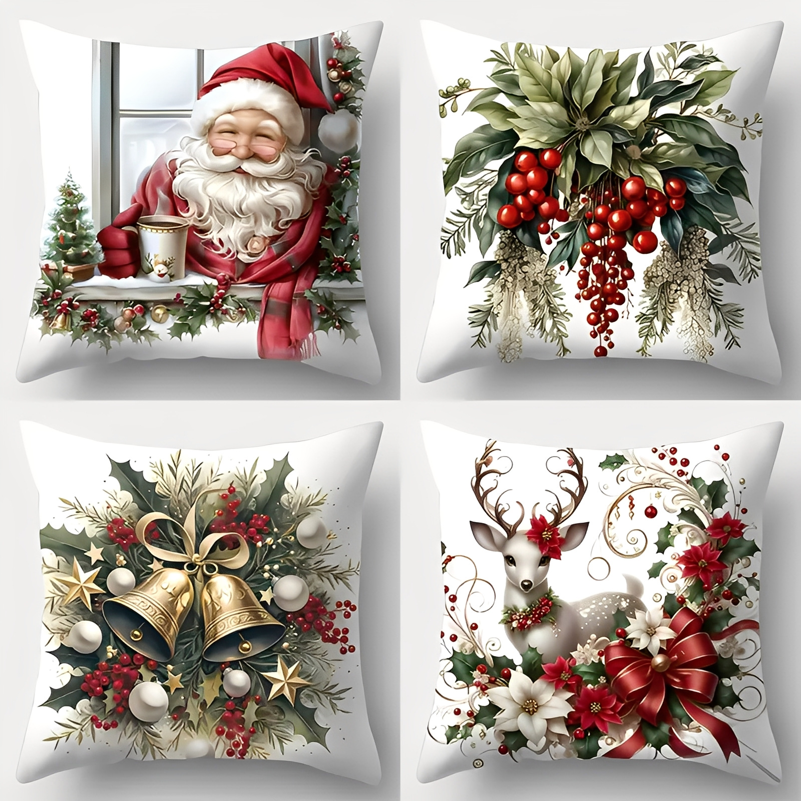 Transfronterizo Temu nueva combinación de Navidad abrazo funda de almohada Amazon casa sofá decoración cojín funda de almohada al por mayor image 4