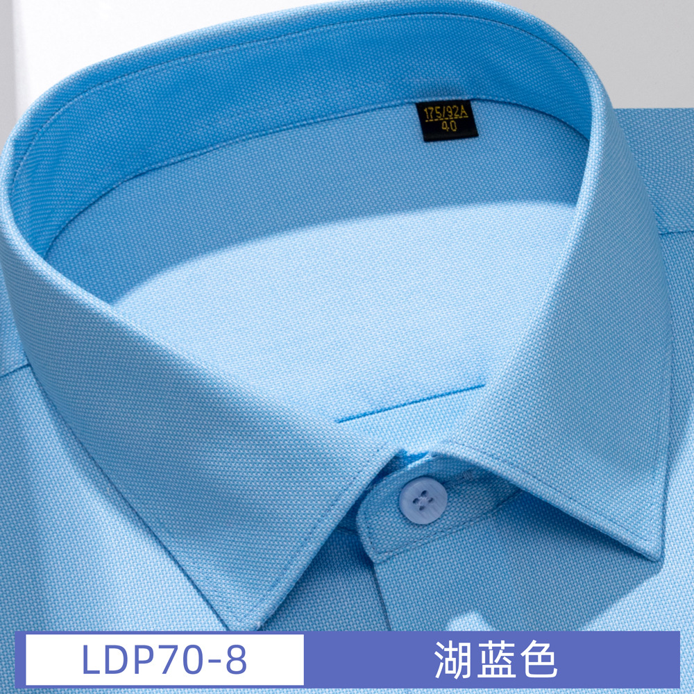 Ropa de seda de mora DP no planchar camisa de manga larga de los hombres de negocios de gama alta de lujo ligero camisa blanca de los hombres al por mayor