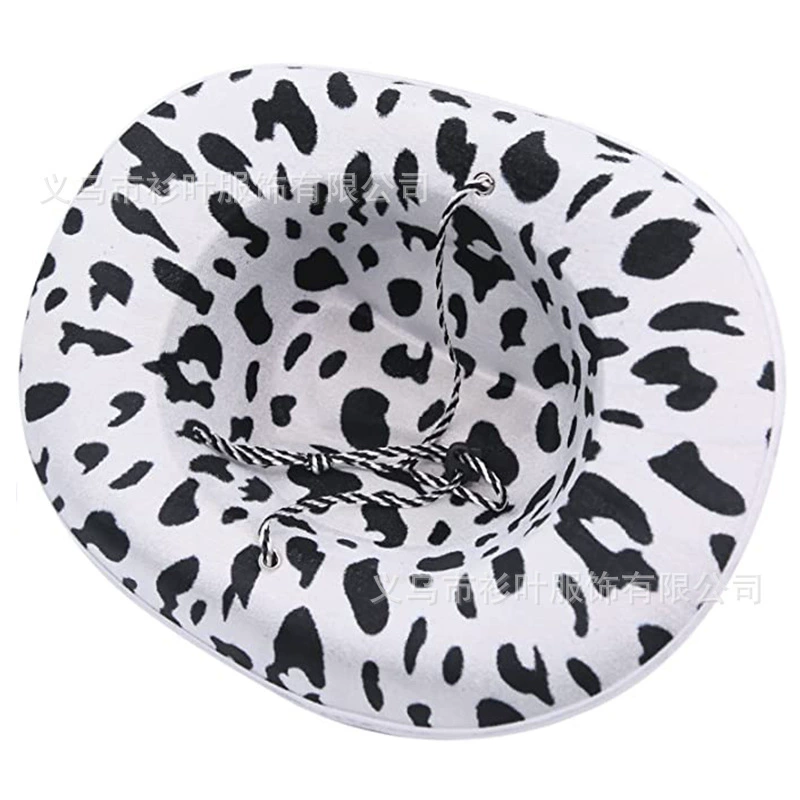 Milk printed denim hat sequins black and white manufacturer printed western denim hat milk double -sided denim hat