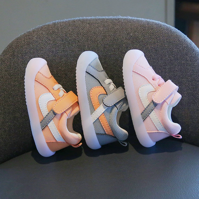 Маленькое сокровище слайдов 1-2-3 года, дышащая сетчатая обувь для малышей, нескользящая Мягкая подошва, детская Весенняя и Осенняя обувь для малышей оптом