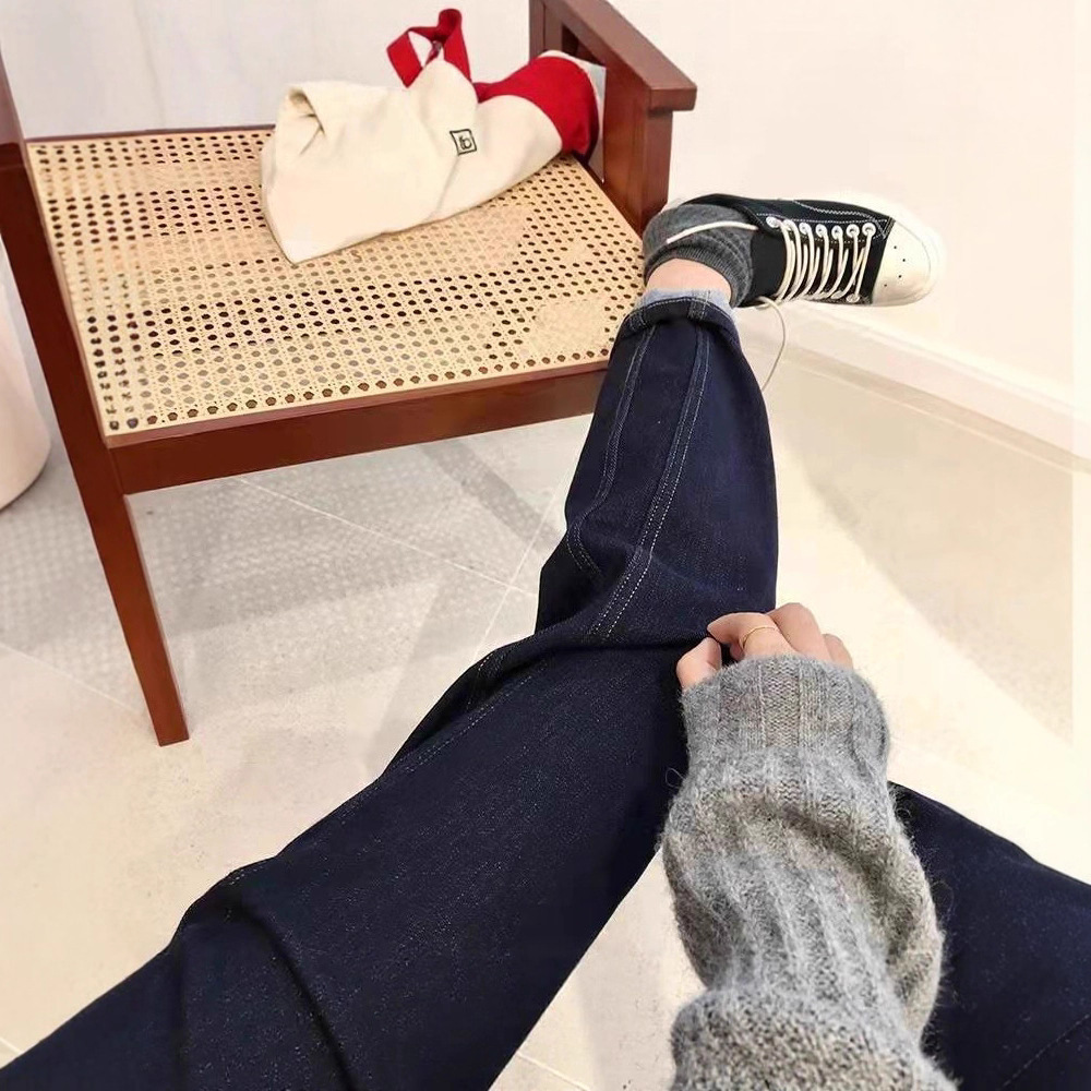 韵十八春季新款孕妇牛仔裤时尚拼片哈伦款弹力孕妇装托腹裤子832