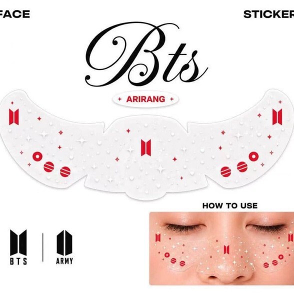 Bts Colorful Freckle Stickers for Face, Brightening Tattoo Stickers, Niche High-End Face Stickers, Waterproof, Sweat-Proof, Sticky and Easy to Clean